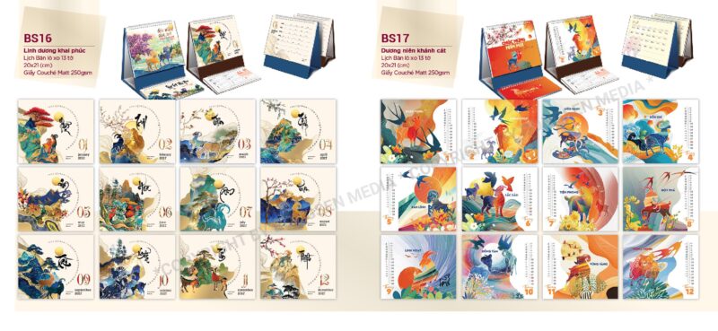 Dịch vụ thiết kế lịch bàn 2027 theo yêu cầu nhận diện thương hiệu tại Hải Phòng